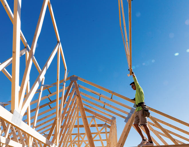 Building their dream home.